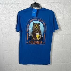 Columbia Men's Classic-Fit bear Logo Graphic T-Shirt - Vivid Blue Small